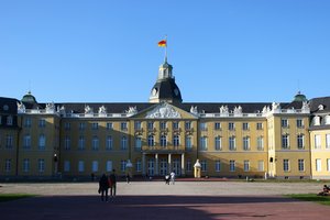 Decorative element portraying the Karlsruhe Schloss