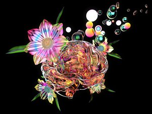 Decorative element: Futuristic AI flower